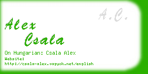 alex csala business card